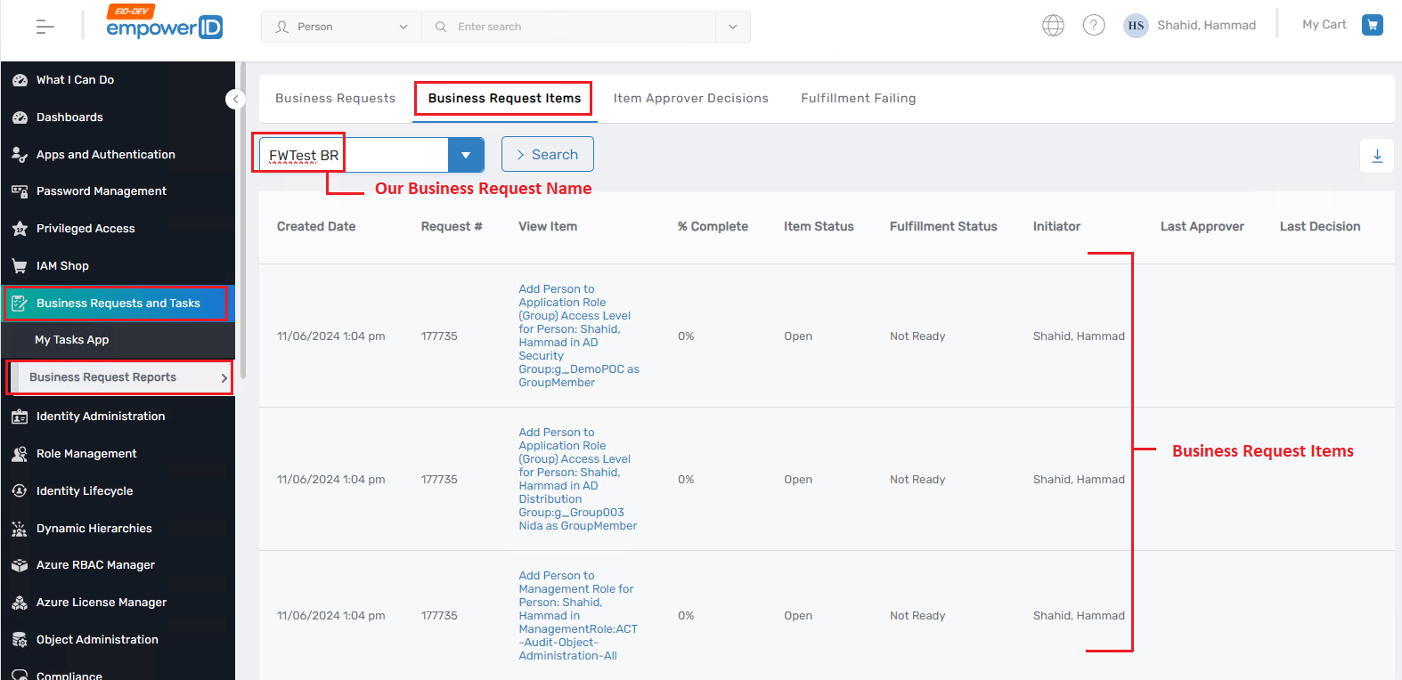 Workflow Page