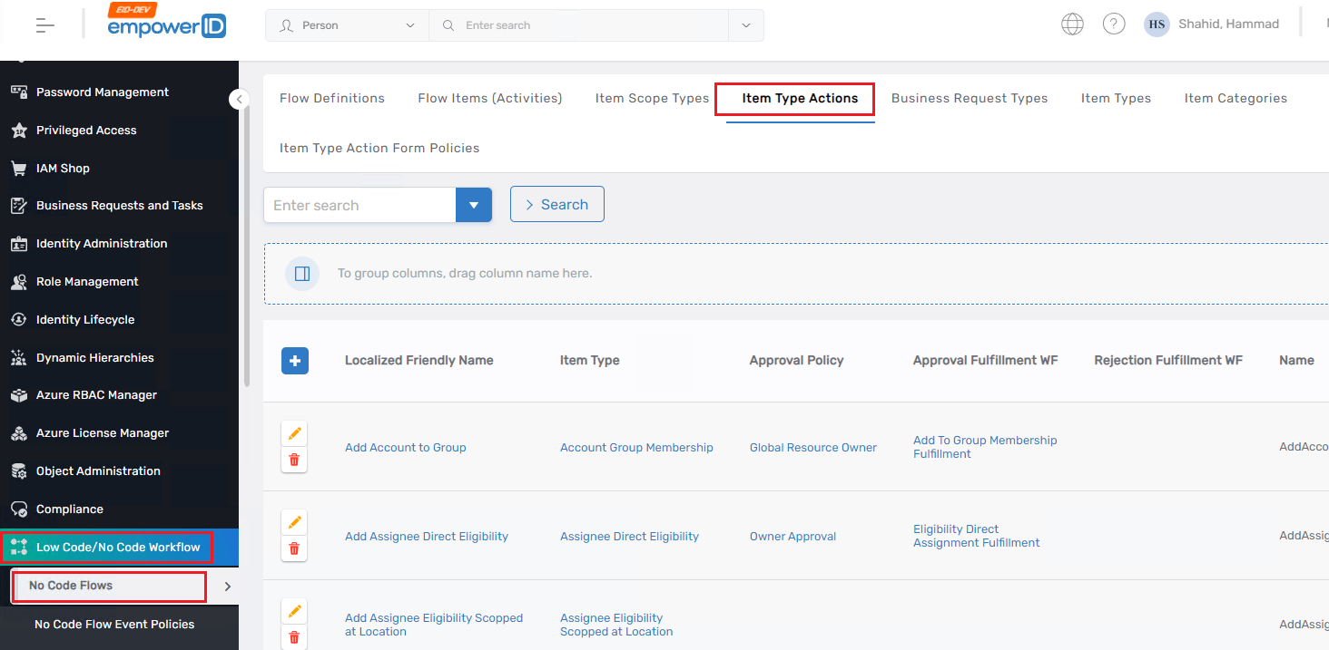 Workflow Page