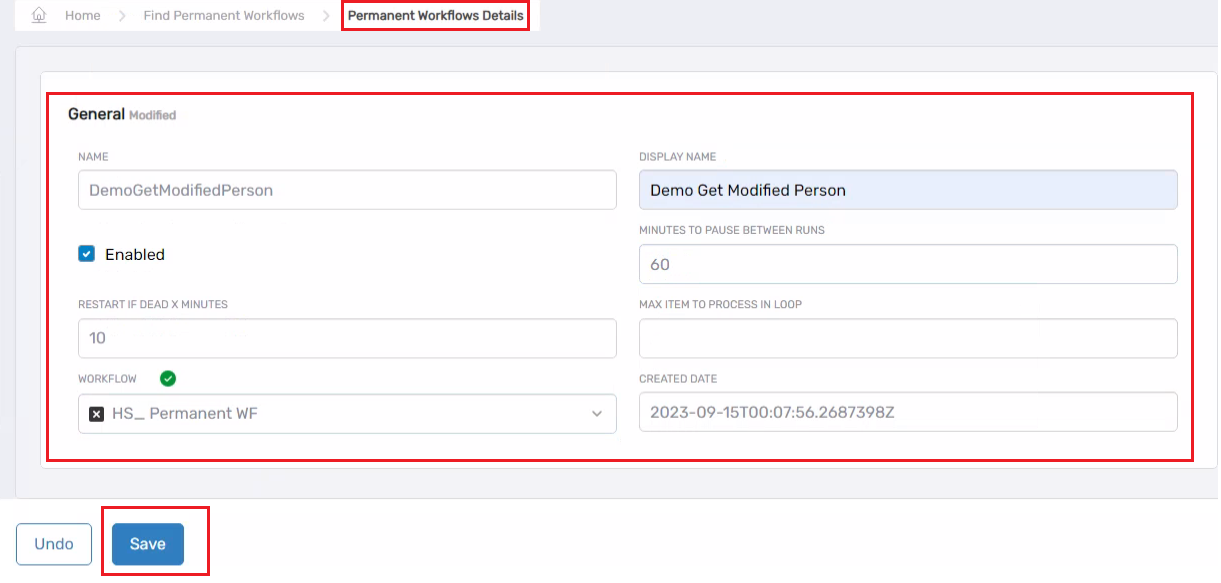 Workflow Page