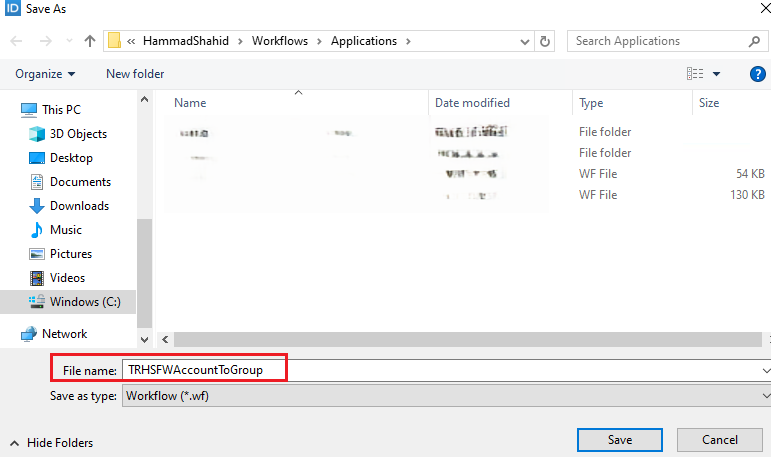 Workflow Page