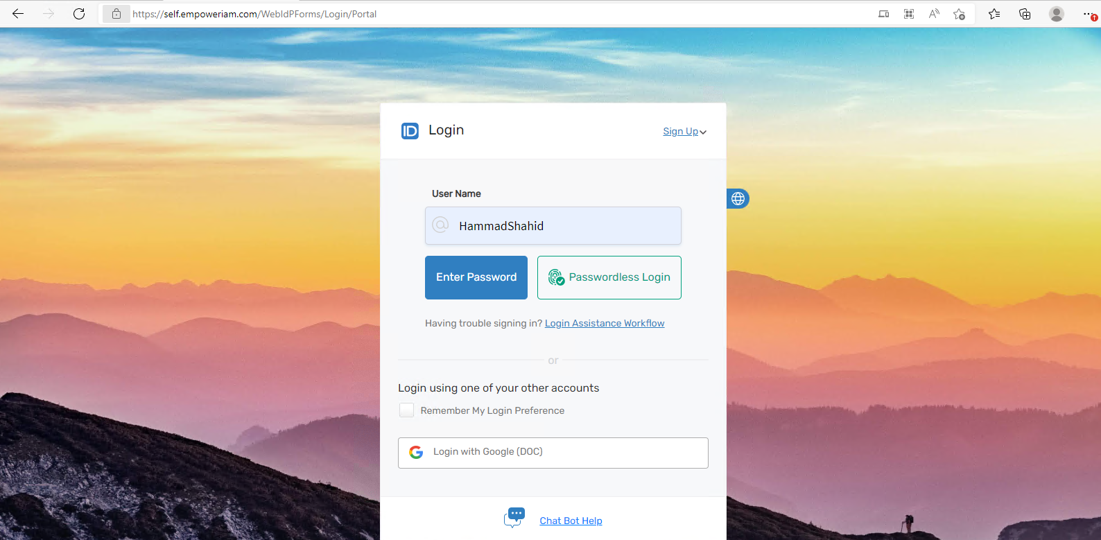 Workflow Page