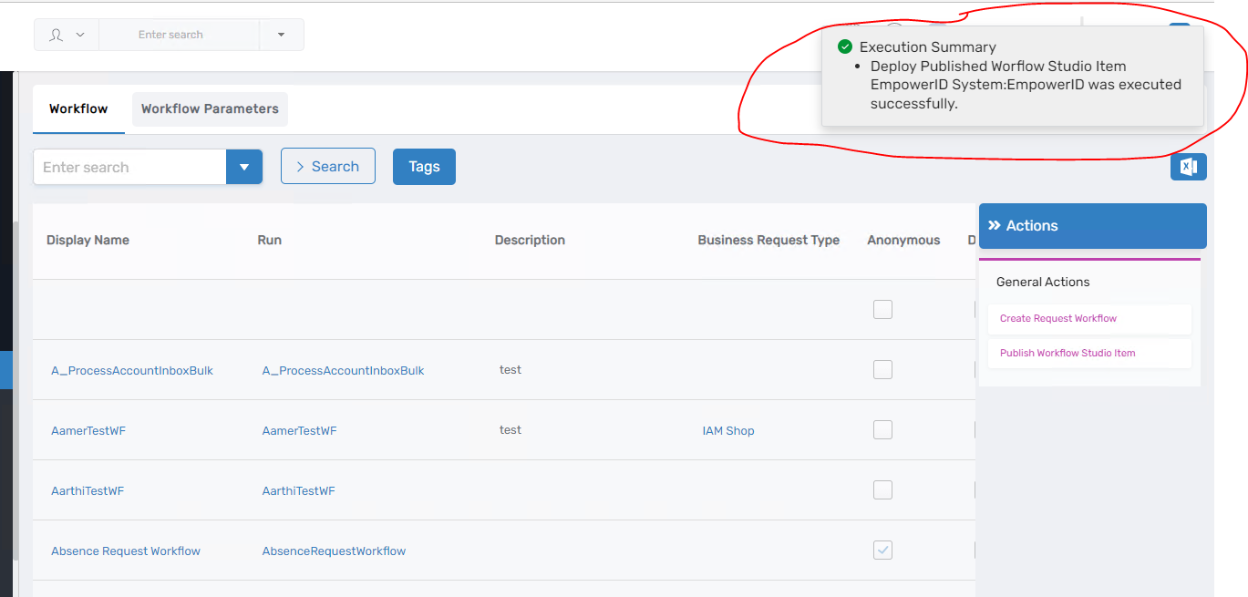 Workflow Page