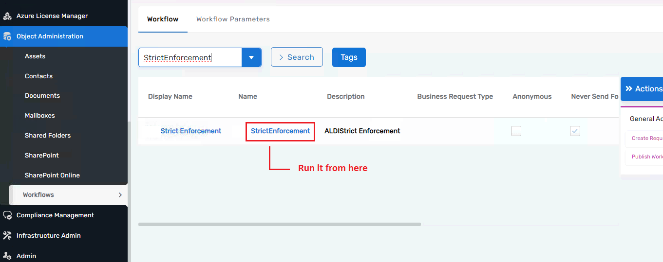 Workflow Page