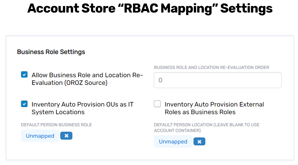 Account Store JML Settings