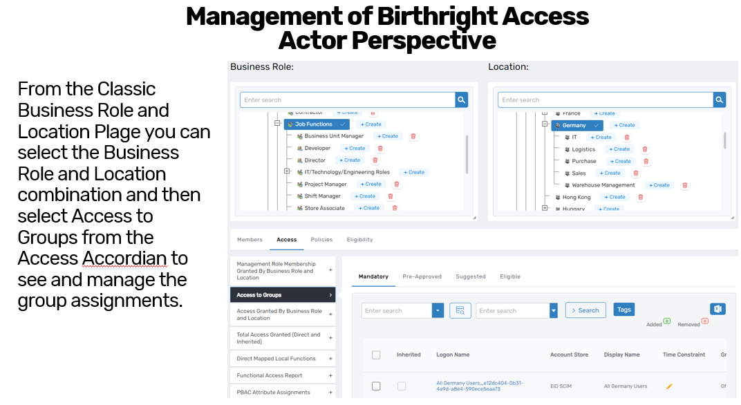 Assigning Entitlements to a Business Role and Location