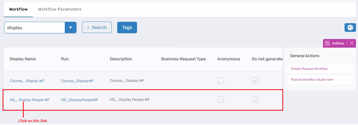 Workflow Page