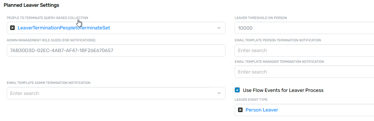 Identity Lifecycle Settings - Planned-Leaver Configuration