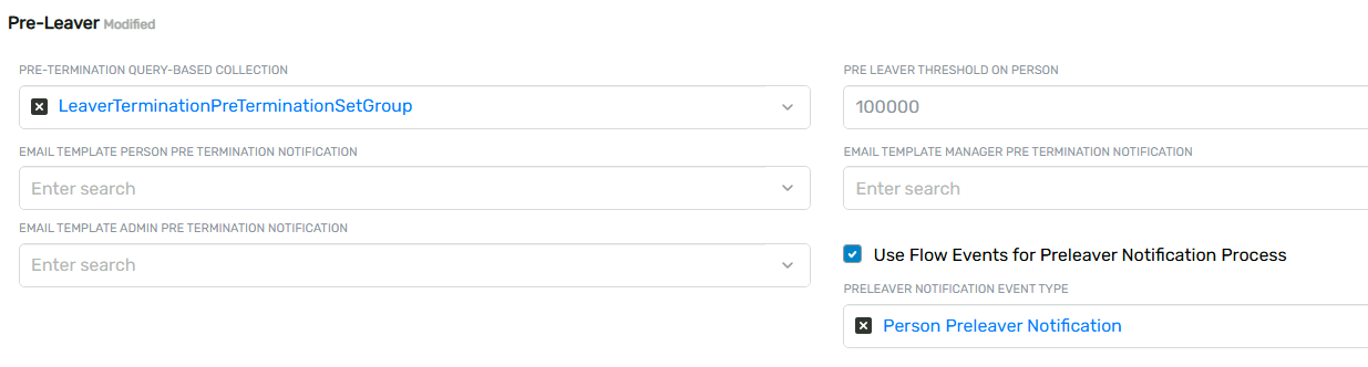 Identity Lifecycle Settings - Pre-Leaver Configuration