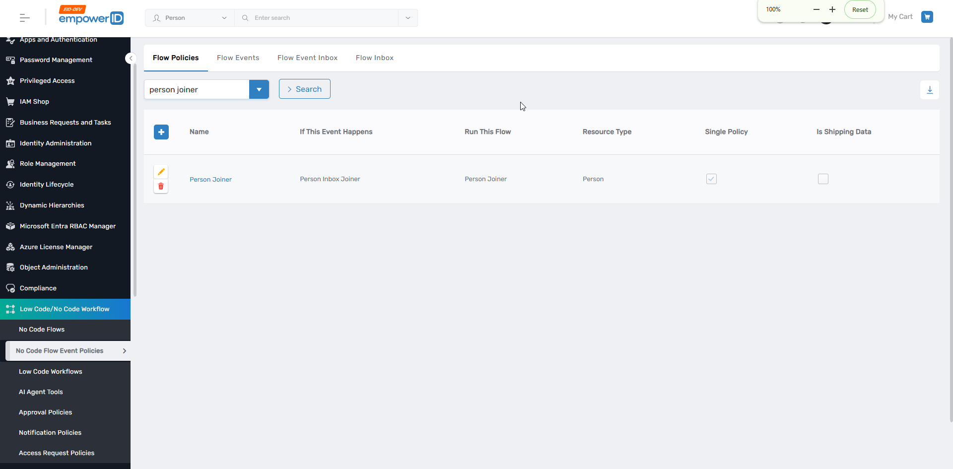 Flow Policies