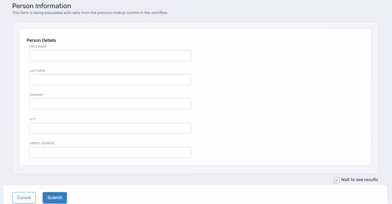 Workflow Page