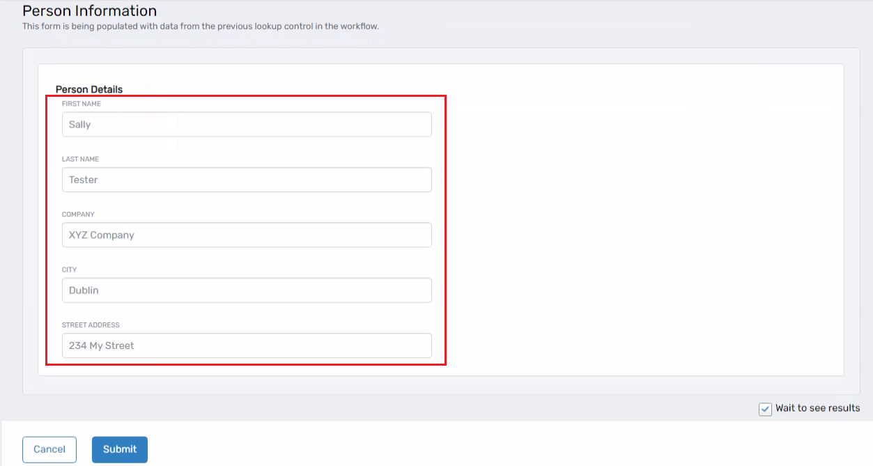 Workflow Page