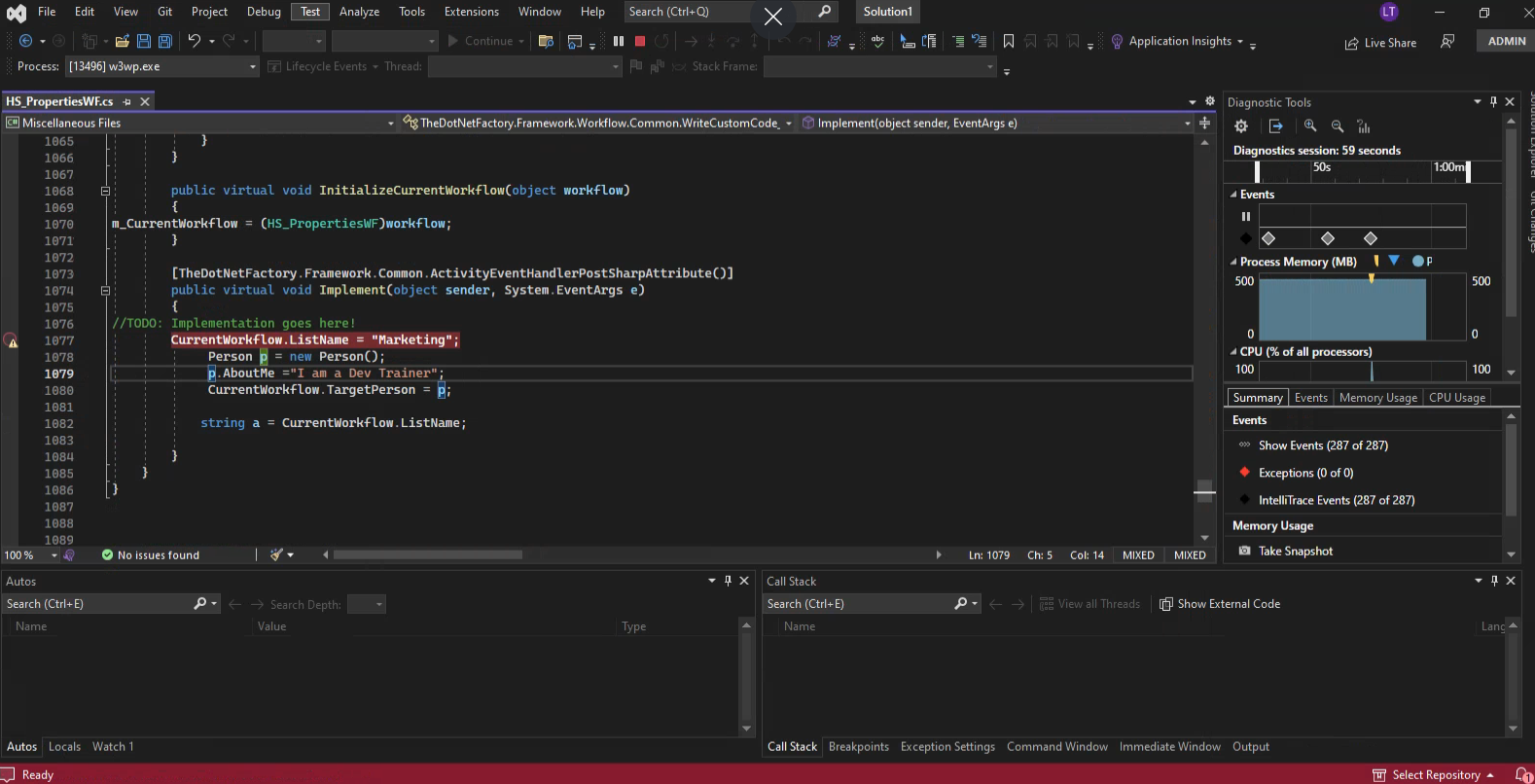 Workflow Page