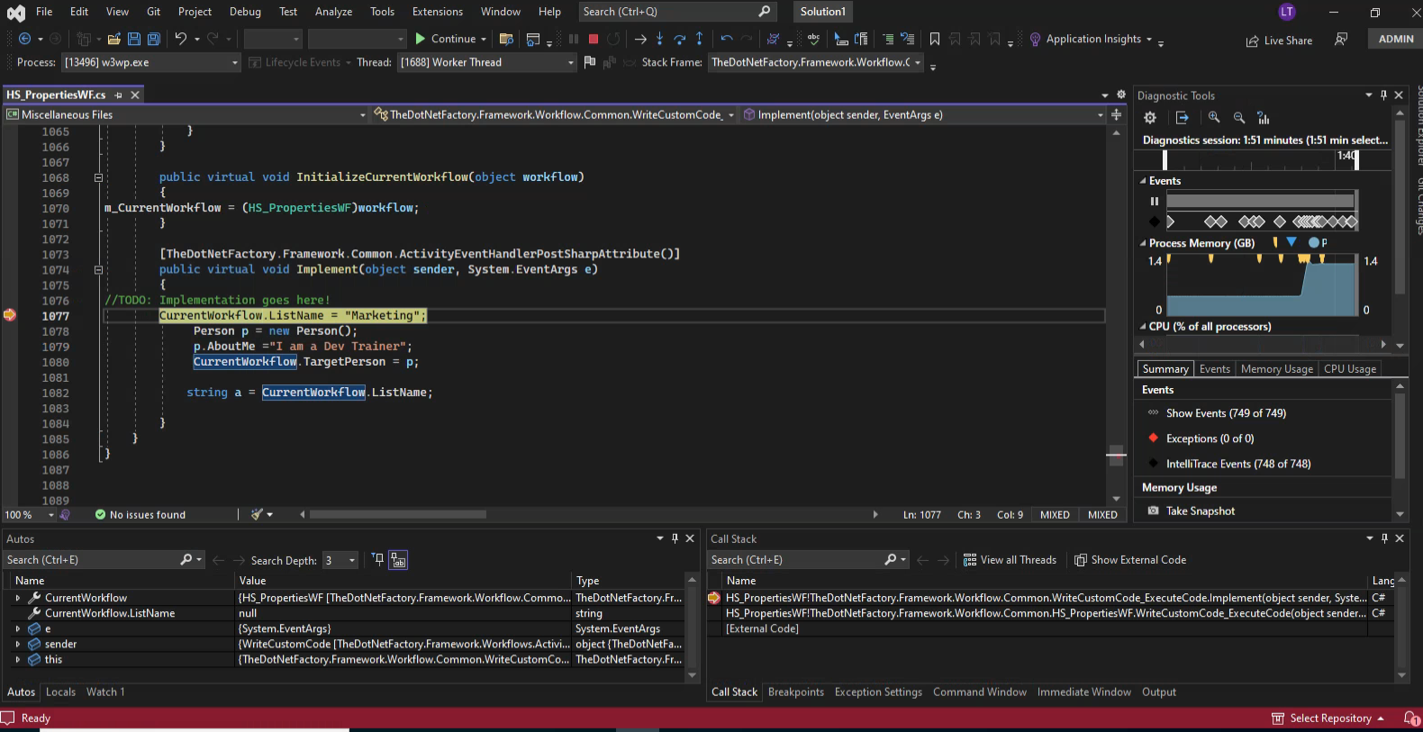 Workflow Page