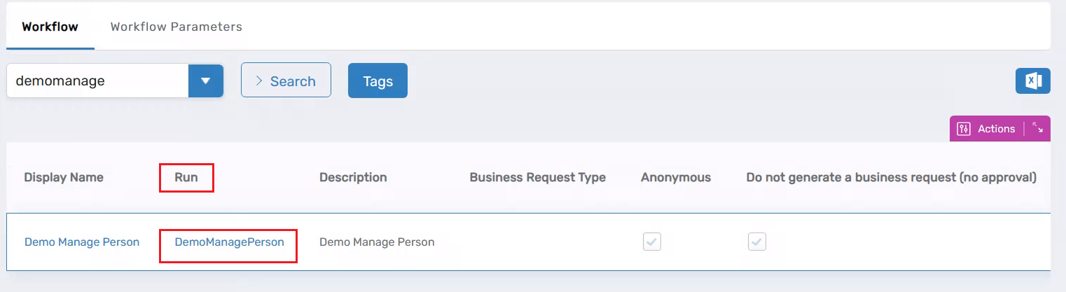 Workflow Page