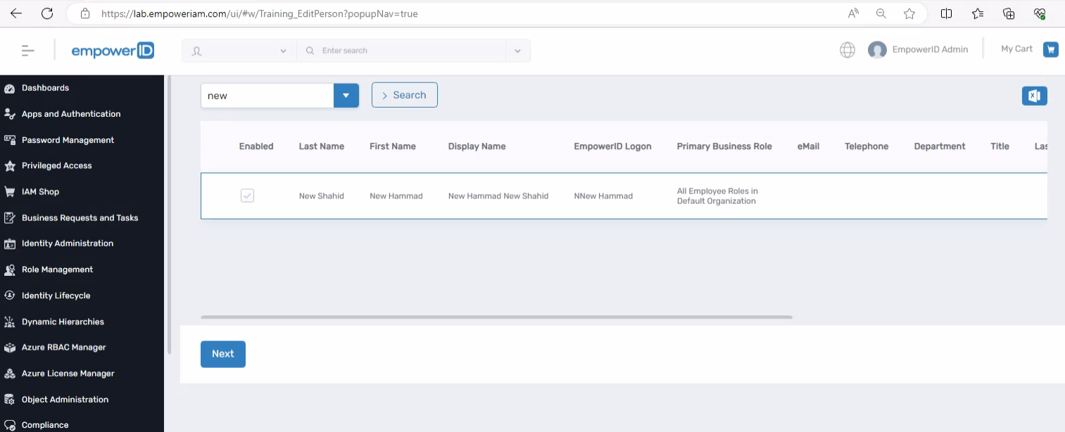 Workflow Page