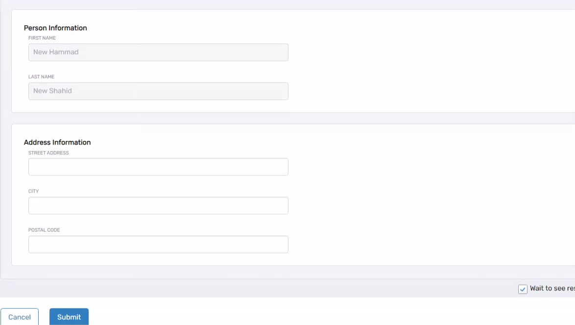 Workflow Page