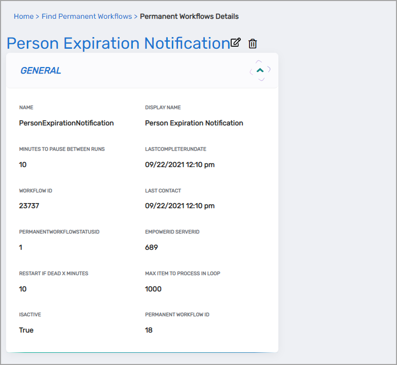 Workflow Page