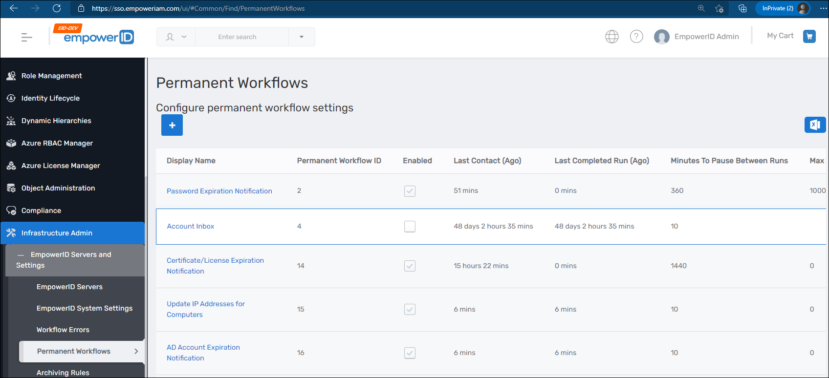 Workflow Page