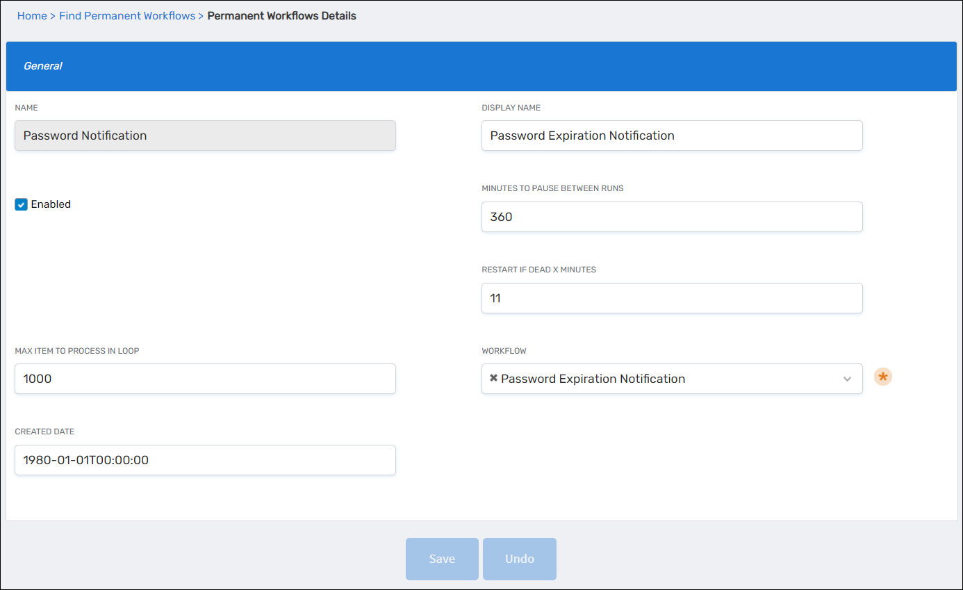 Workflow Page