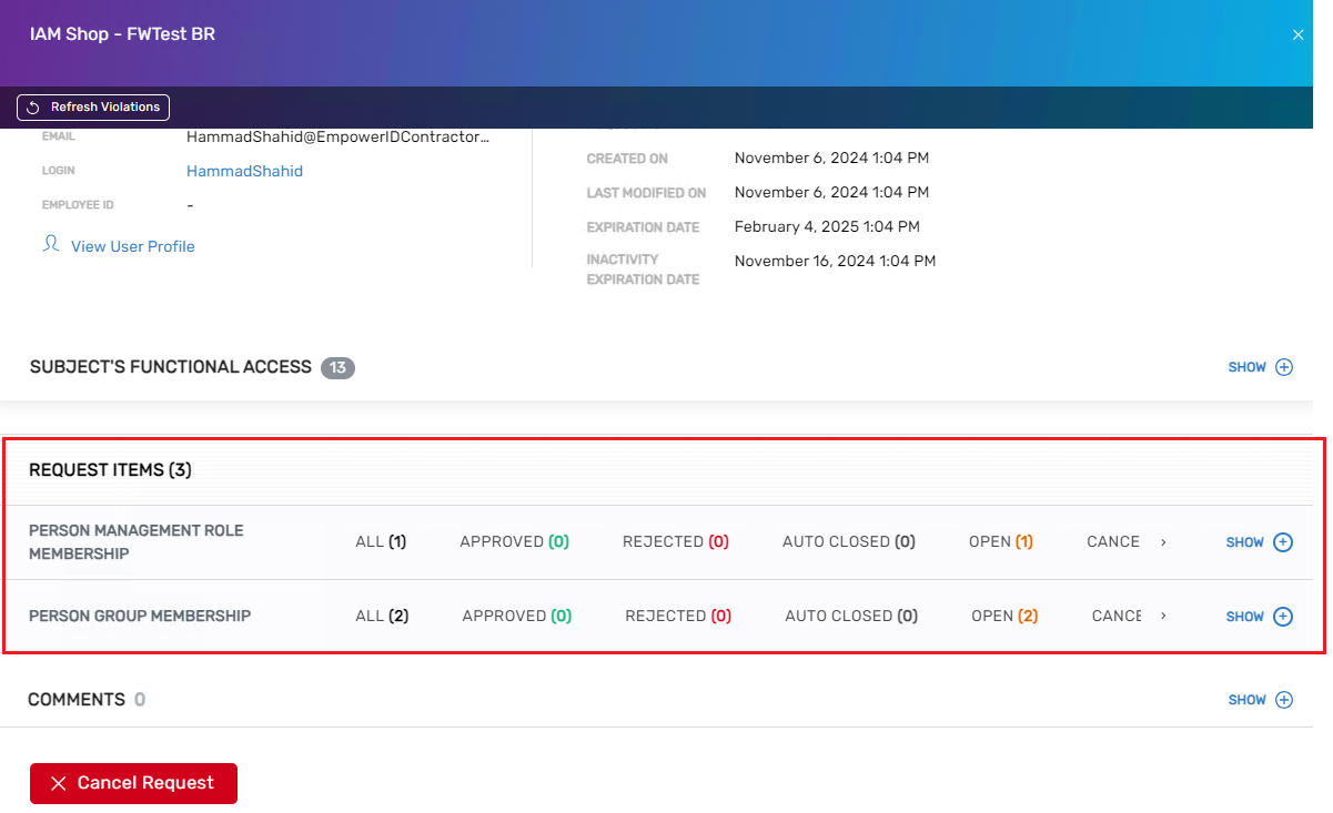 Workflow Page