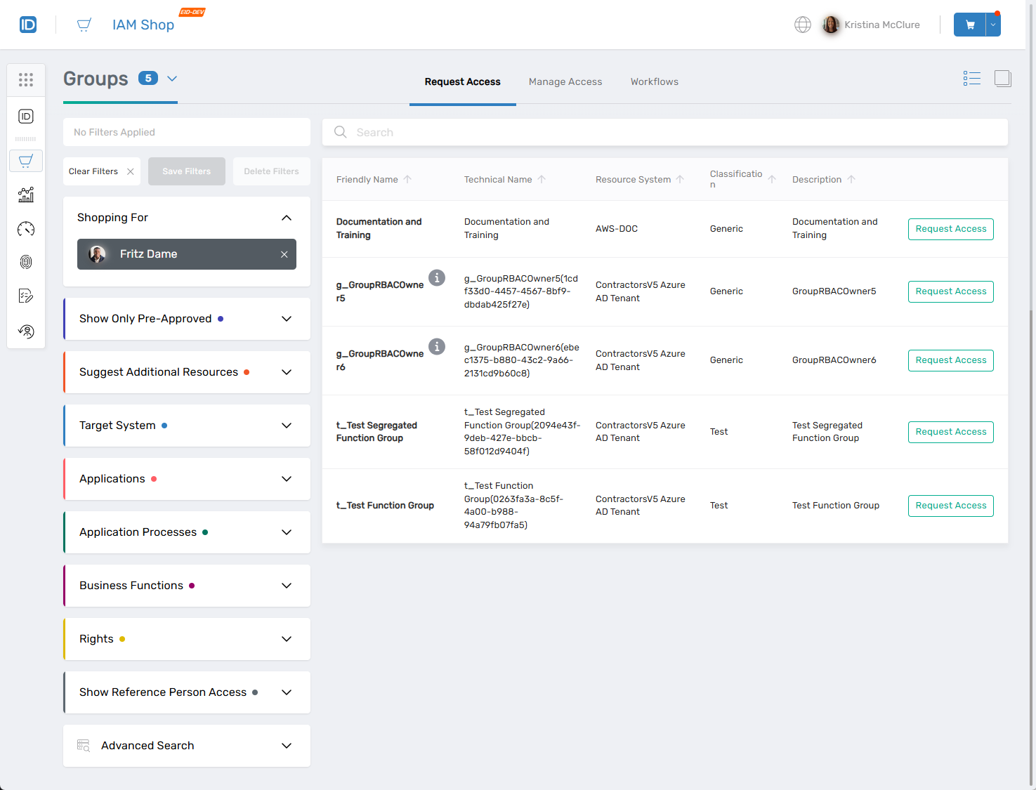 IAM Shop main interface