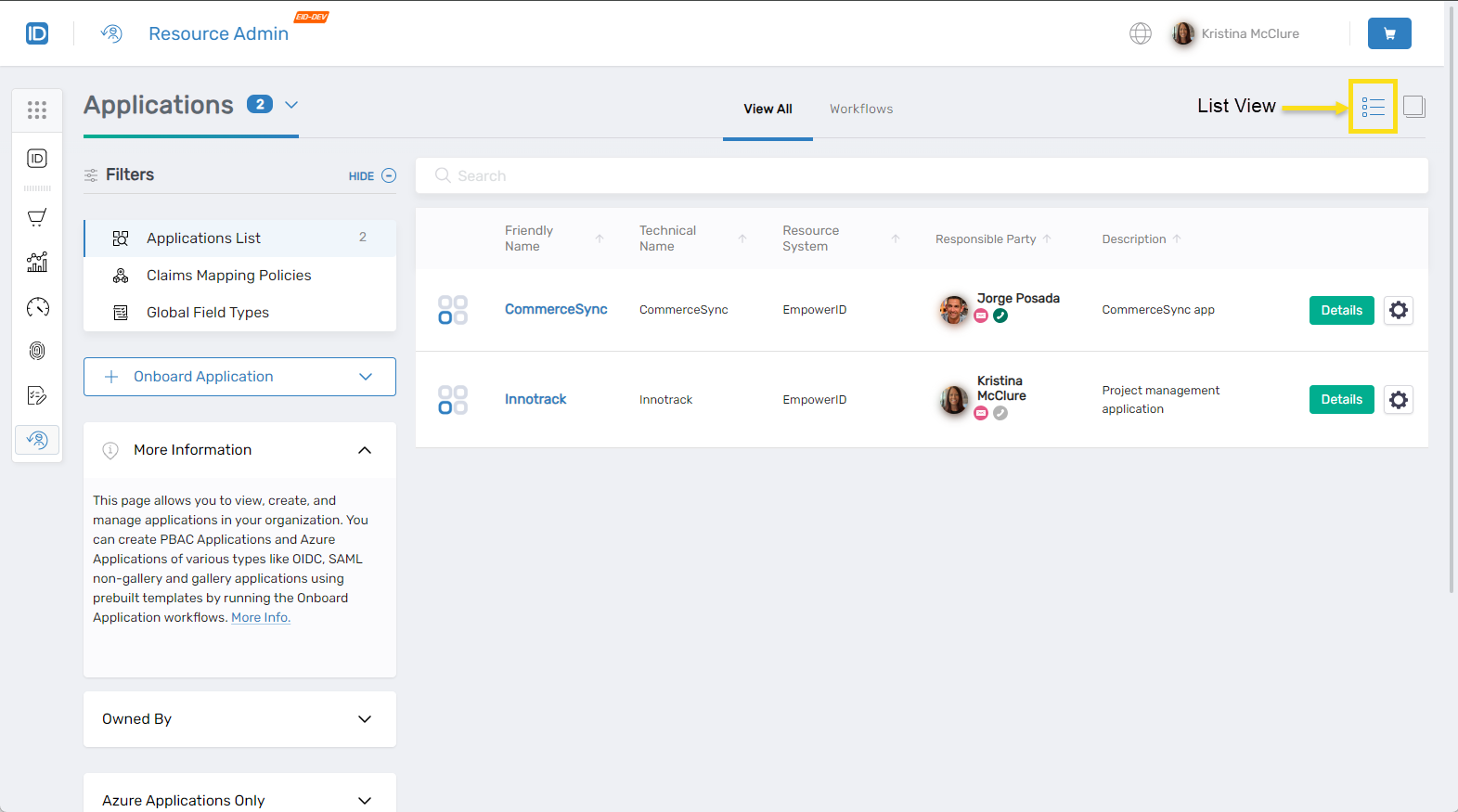 List View